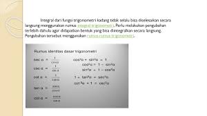 Maybe you would like to learn more about one of these? Integral Subsitusi Trigonometri Ppt Download