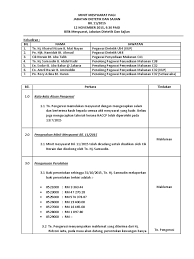 9.00 pagi di dewan , sekolah tinggi muar. Minit Mesyuarat Pagi Mama