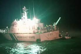 sinking cargo ship off gujarat coast