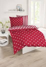 Have you ever imaged what appearance and atmosphere this color. Reversible Bed Linen Two Piece Set Mako Satin Stars Stripes Red White Schiesser Home Schiesser