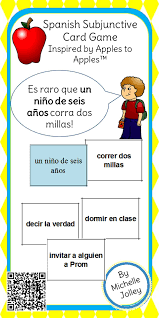 Practice The Subjunctive With This Fun Lively Game Inspired By Apples To Apples Spanish Teacher Resources Spanish Teaching Resources Spanish Learning Games