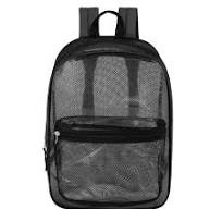 17" Wholesale Mesh Backpack in Black for School - Bulk Case of 24 Black  Mesh Bookbags