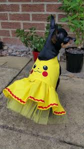 Small Dog Pokemons Dress Clothes Pikachu Costume Halloween Etsy Puppy Clothes Dog Clothes Diy Dog Clothes Patterns