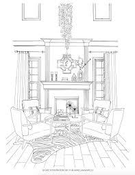 These interior design coloring pages are perfect for adults, to help plan out the colors of their next interior design project, or simply a fun activity to destress or pass time. Worksheet Wednesday Grey Hunt Interiors Designs Coloring Books Interior Design Sketches Interior Design Drawings