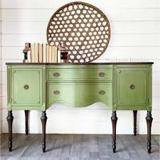 Go Green Shop Our 7 Fave Bazaar Picks In This Happy Hue Milk Paint Antique Buffet Green Upholstered Chair