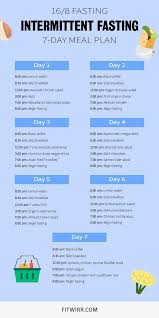 16 8 Intermittent Fasting Schedule And Meal Plan Intermittent Fasting Diet Fasting Diet Diet Loss