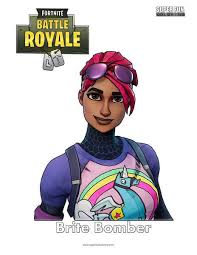 Fortnite Skins Bright Pink Hair Cool Coloring Pages Color
