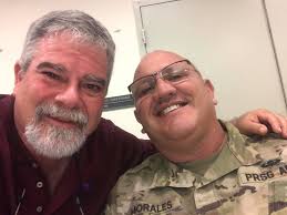 Spc. Alexander Polanco from the 430th Quartermaster Company, explain his  role during the Defense Support to Civil Authorities mission in Puerto  Rico, as a result of the emergency created by a series