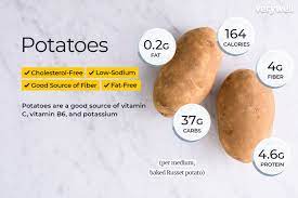 100g of potato, sliced thin and deep fried to make potato chips lost 61% of its weight. Potato Nutrition Facts And Health Benefits