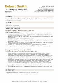 This emergency management plan represents an updated articulation of the university of canterbury's commitment to risk reduction, readiness, response and recovery in emergency situations. Emergency Management Specialist Resume Samples Qwikresume