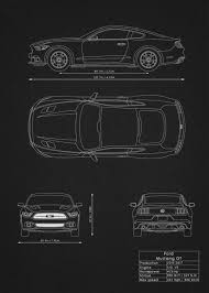 Supercars Blueprints By Rockstone Metal Posters Displate Blueprints Super Cars Metal Posters
