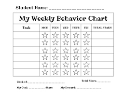 weekly behavior chart