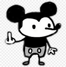 Middle finger was approved as part of unicode 7.0 in 2014 under the name reversed hand with middle finger extended and added to emoji 1.0 in 2015. Mickey Mickeymouse Fuckoff Middlefinger Drawing Popular Cute Quote Wallpaper Iphone Png Image With Transparent Background Toppng
