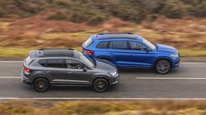 The cupra ateca comes with 4 wheel drive and a technologically advanced engine, completely rethinking the concept of an suv as you know it. Fast 4x4s Twin Test Cupra Ateca Vs Skoda Kodiaq Vrs Top Gear