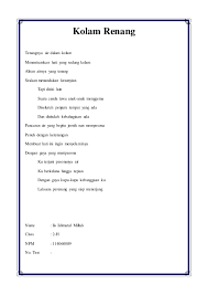 Puisi Kolam Renang