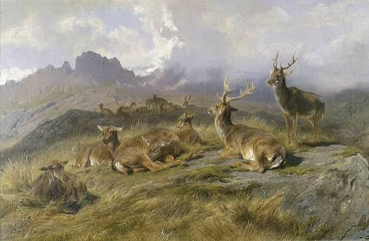 Landscape with Deer, 1887 - Rosa Bonheur - WikiArt.org
