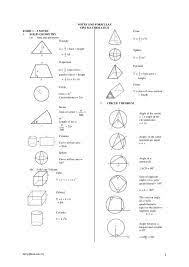 Zefry Sas Edu My 1notes And Formulaespm Mathematicsform 1 3 Notes1 Solid Geometry A Area And Perimetertrianglea Math Formulas Geometry Formulas Mathematics