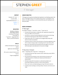 Dedicated construction project manager with a history in business administration and. 5 It Manager Resume Examples That Work In 2021
