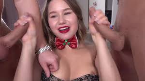 Amalia Davis - Christmas Threesome Spitroast