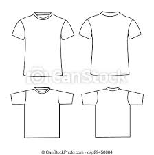 Download Blank T Shirt Template Front And Back Canstock