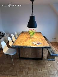 Tisch Aus Recycelten Gerustbohlen 250 X 128 Cm Etsy Pallet Furniture Outdoor Balcony Decor Table