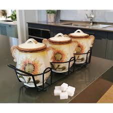 Check spelling or type a new query. Bread Boxes Ack Sunflower 3pc Canister Storage Set 3 D New Kitchen Dining