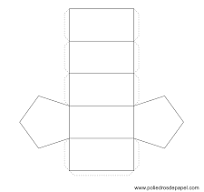 Prisma pentagonal para armar - Poliedros de papel