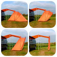 Retractable Awning Tent Adds Extra Roof And Views To Your Camper Van Tent Campervan Awnings Camper Awnings