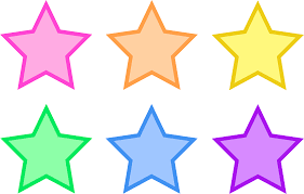 Set Of Six Pastel Stars Free Clip Art Art School Supplies Clip Art Star Clipart