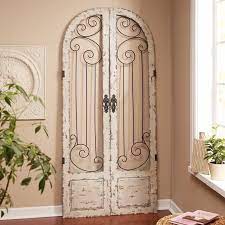 Set Of 2 Scrolled Shutters Gate Wall Decor Shutter Wall Decor Arched Wall Decor