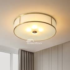 Copper Bedroom Ceiling Lamp Round Study Room Cloakroom Lamp Modern Nordic Living Room E27