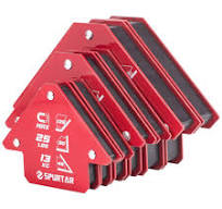 Spurtar Welding Magnets 6pcs, 75lbs 50lbs 25lbs Welding Magnets and Clamps,  Heavy Duty Magnetic Holder Tools and Accessories 45°, 90°, 135° Angle