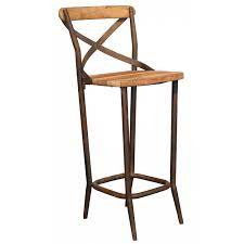 Les chaises hautes ajouteront un certain cachet autour de votre table ou de votre bar. Chaise De Bar Haute Industrielle En Metal Et Vieux Bois 45x45x110 Depot Des Docks