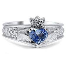 Celtic Inspired Claddagh Ring Irish Engagement Rings Titanium Wedding Rings Brilliant Earth Rings