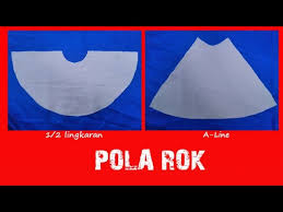Siapkan meteran kain untuk mengukur contoh celana tersebut, dengan cara seperti gambar di bawah. Pola Rok A Line Dan 1 2 Lingkaran Youtube