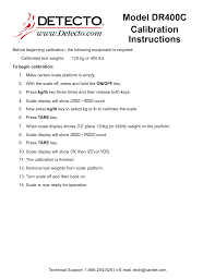 What is 120 kg in pounds? Detecto Dr400c Calibration Instructions Manualzz