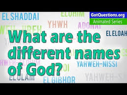 what are the different names of god and what do they mean