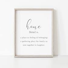 Characterized by class, elegance and simplicity, the popularity of scandinavian style of interior decoration is. Home Definition Printable Home Definition Home Sign Family Wall Decor Quote Wall Art Definition Print Defin Wall Art Quotes Family Wall Decor Family Wall