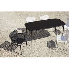 Petite Friture Week End Table 85 X 180 Cm Black Aluminium Outdoor Furniture Balcony Furniture Contemporary Outdoor