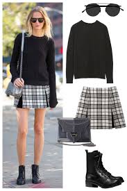 90 S Black And White Checkered Skirt Outfit Shop The Street Style Look Model 90s Fashion Hipster Outfits Fall 90s Fashion Outfits