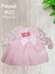 Patpat#20 Baby Pink Contrast Mesh Sleeves Butterfly & Ribbon Detailed Dress  12-18 months | Lazada PH