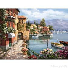 Maybe you would like to learn more about one of these? 2021 Decoratiive Art Mediterranean Arch Painting Sung Kim Villa De Lago Modern Italian Landscapes For Wall Decor Hand Painted From Cherry02016 105 11 Dhgate Com
