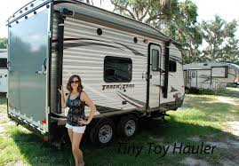 Traveling in a toy hauler is a unique experience. Tiny Toy Hauler Toy Hauler Travel Trailer Toy Hauler Trailers Toy Hauler Camper
