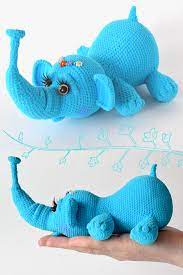Cute Toy Blue Elephant For A Child Interior Toy Soft Elephant As A Gift Stuffed Animal Handmade Soft Toys Handmade Toys Cute Toys