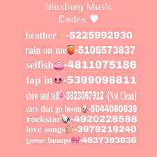 Videos matching roblox popular idscodes working 2019. ðð¥ð¨ð±ð›ð®ð«ð  ðŒð®ð¬ð¢ðœ ð‚ð¨ððžð¬ Bloxburg Decal Codes Coding Roblox Codes