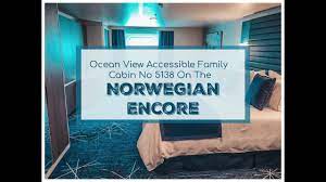 Accessible Family Cabin Onboard Norwegian Encore Family Cruise Cabin Ocean View