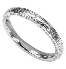 Palladium 2 2 Mm Engraved Woman S Wedding Band Wedding Band Engraving Womens Wedding Bands Palladium Wedding Band