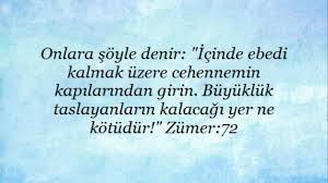 Rahman Ve Rahim Olan Allah Adiyla Onlara Soyle Denir Icinde Ebedi Kalmak Uzere Cehennemin Kapilarindan Girin Buyukluk Taslayanlarin K Dualar Allah Adlar