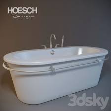 3d Models Bathtub Hoesch In 2020 Bathtub 3d Model Modern Materials