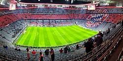 The visitors' blocks are on the upper tier, block 347 to 340 on the east side. Allianz Arena Wikipedia